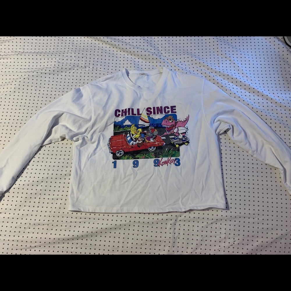 brandy melville long sleeve cropped shirt